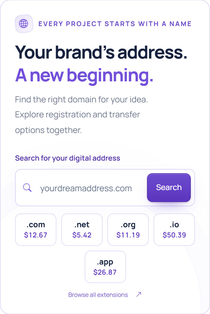 Domain search · mobile